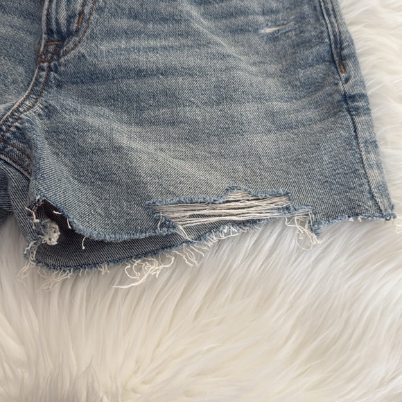 American Eagle Outfitters Blue Jean Shorts Distressed Cut-Off - Picture 3 of 10